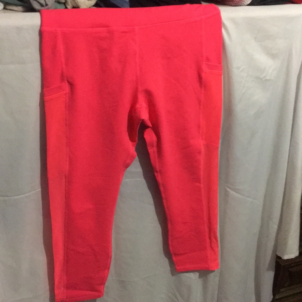 Hot pink yoga pants